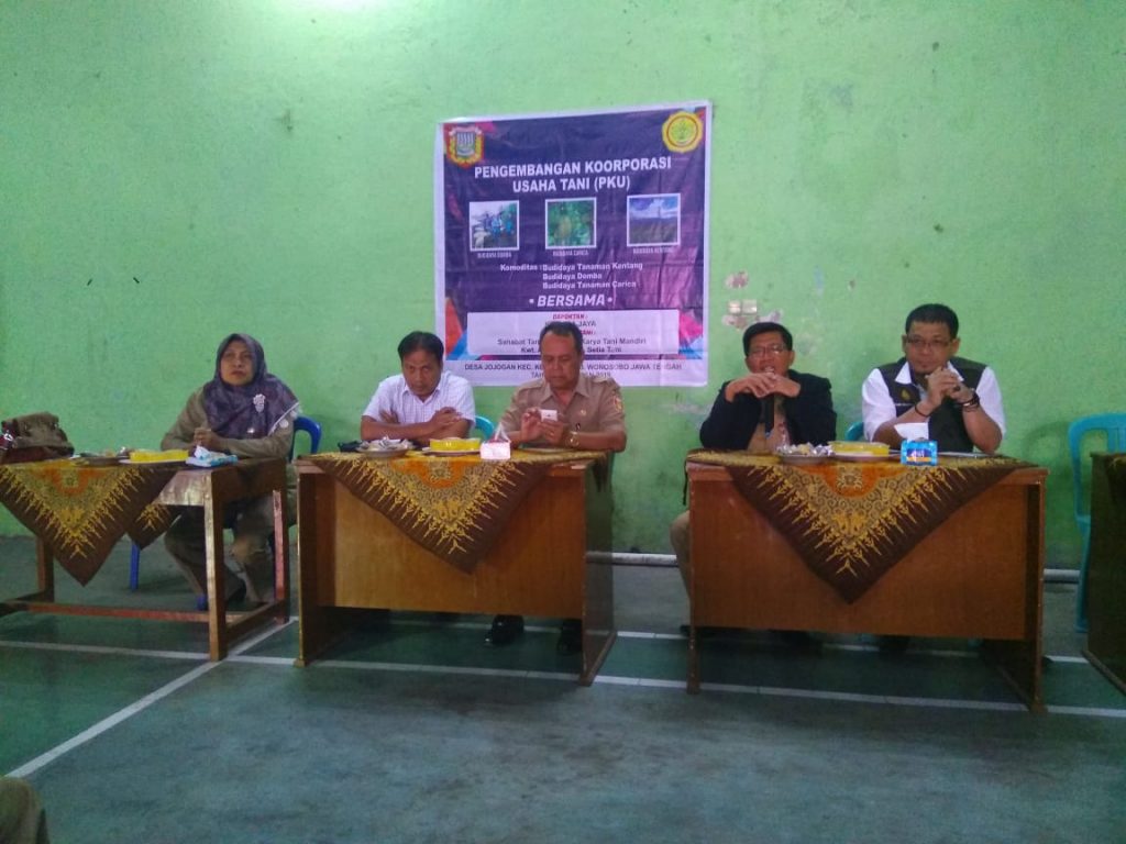 Pengembangan Korporasi Usaha Tani di Desa Jojogan Wonosobo